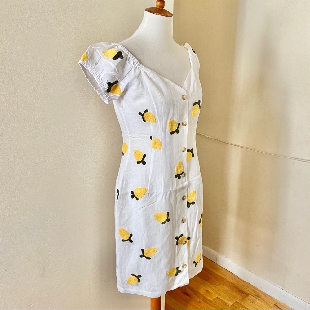 Red Carter Lemon Embroidered Dress - Picture 10 of 14